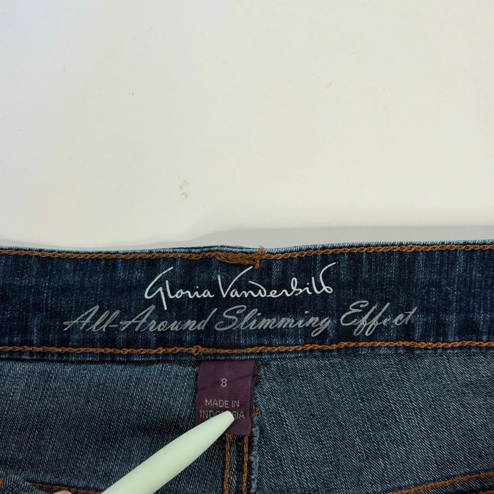 Gloria Vanderbilt Bermuda Shorts Womens 8 Blue All Around Slimming Effect Denim